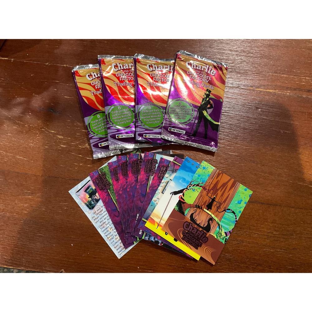 Artbox Charlie and the Chocolate Factory Trading Cards Lot 5 Wrappers & Cards